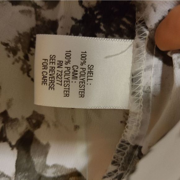 Apt 9 - petite large - black and white sheer blouse - Picture 5 of 5